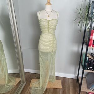 DYSPNEA PISTACHIO DIVINE GODDESS DRESS